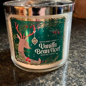 BBW Vanilla Bean Noel 3-wick candle.  Brand New.  Never burned.